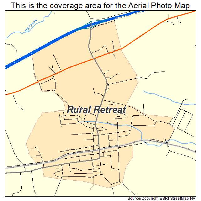 Rural Retreat, VA location map 