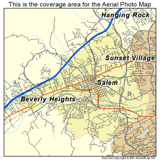 Salem, VA location map 