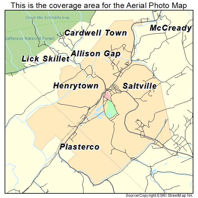 Saltville, VA location map 