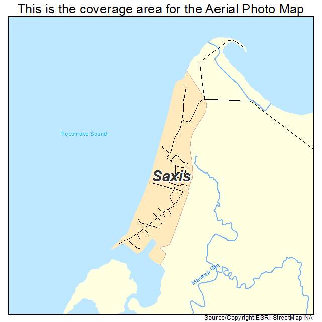 Saxis, VA location map 