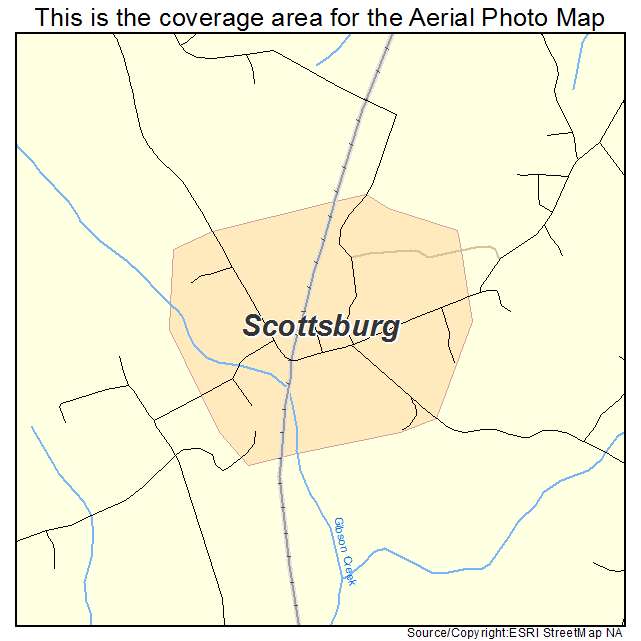 Scottsburg, VA location map 