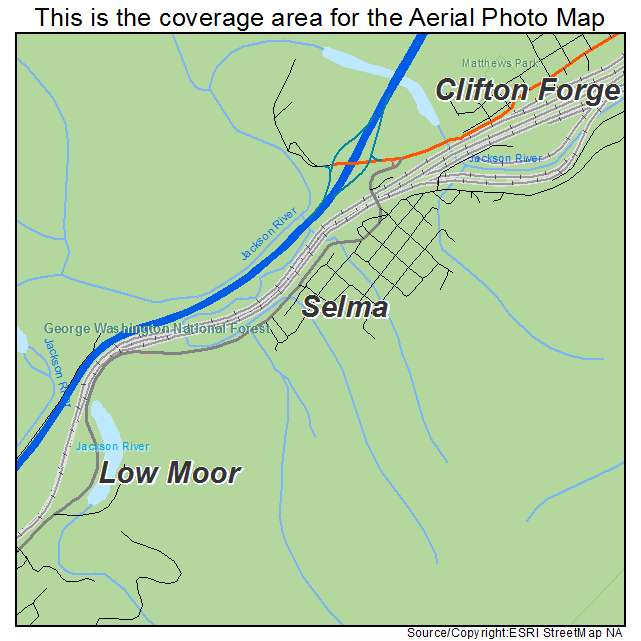 Selma, VA location map 