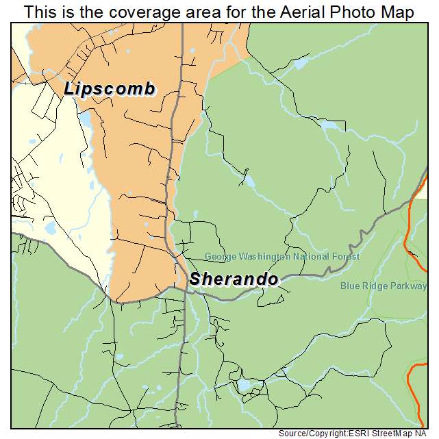 Sherando, VA location map 