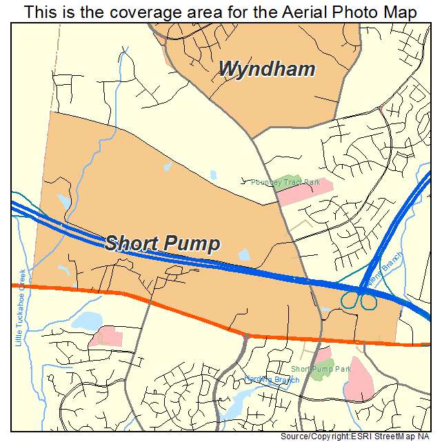 Short Pump, VA location map 