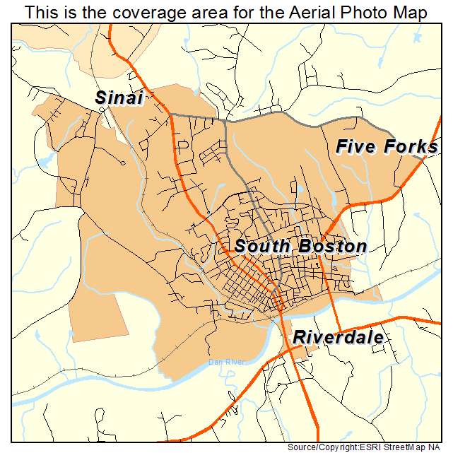 South Boston, VA location map 