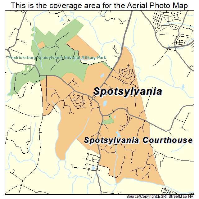 Spotsylvania Courthouse, VA location map 