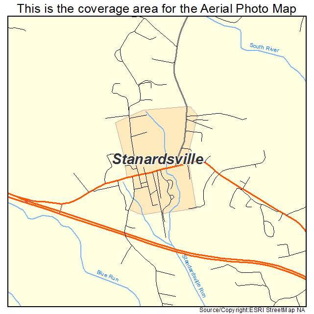 Stanardsville, VA location map 