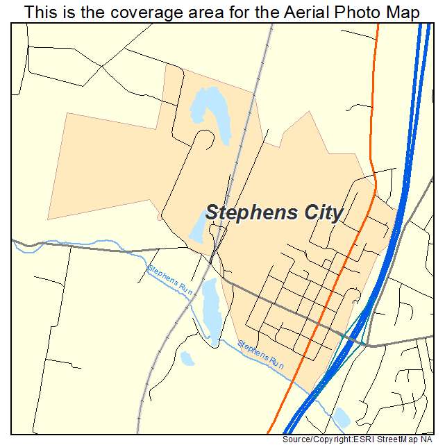 Stephens City, VA location map 