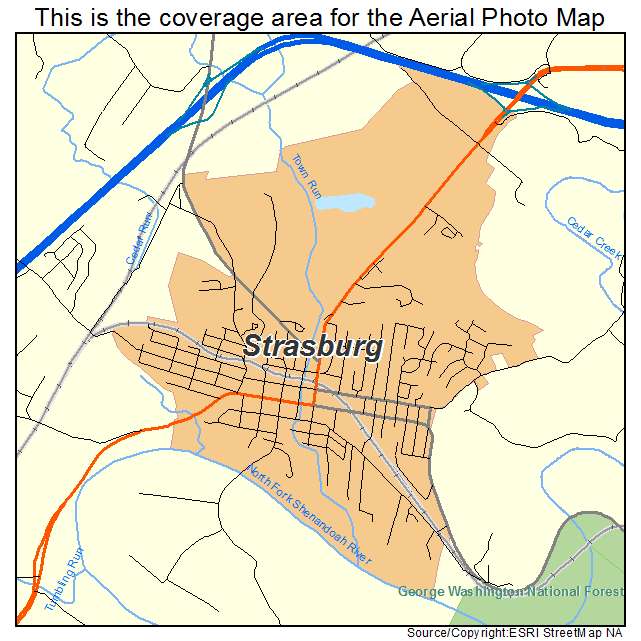 Strasburg, VA location map 