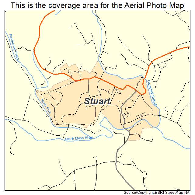 Stuart, VA location map 