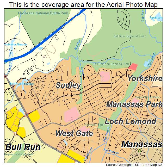 Sudley, VA location map 