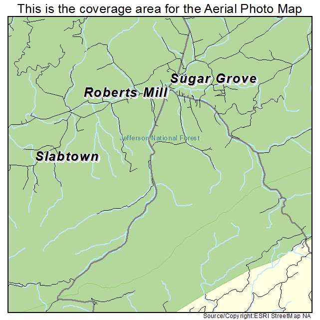 Sugar Grove, VA location map 