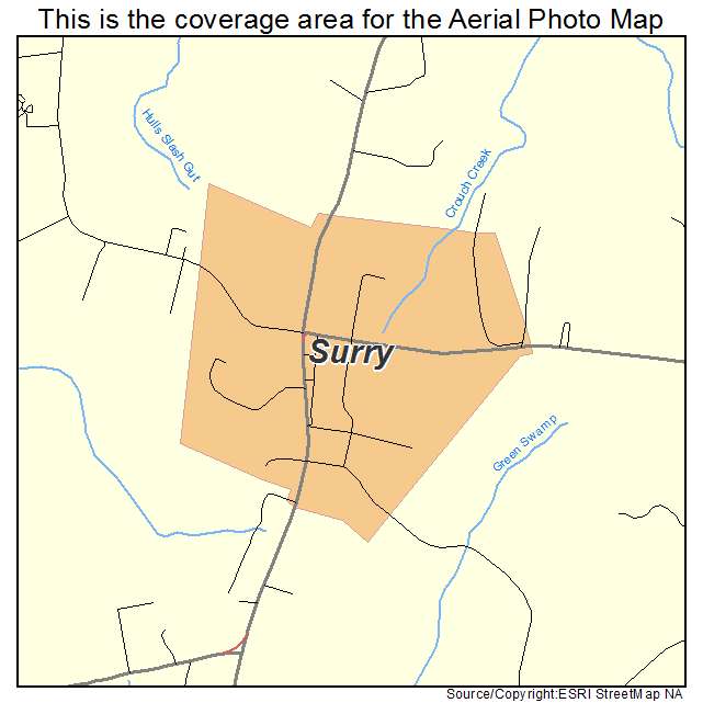 Surry, VA location map 