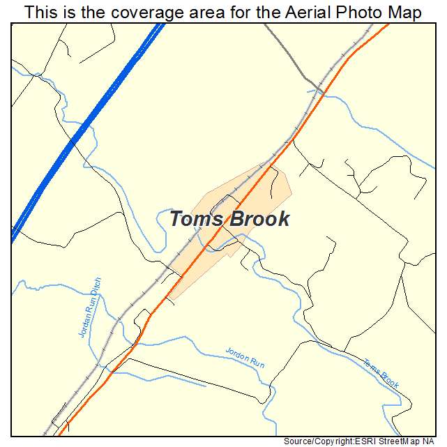 Toms Brook, VA location map 