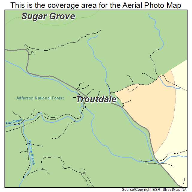 Troutdale, VA location map 