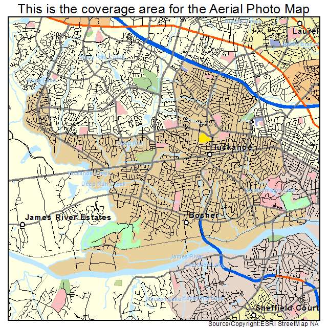 Tuckahoe, VA location map 