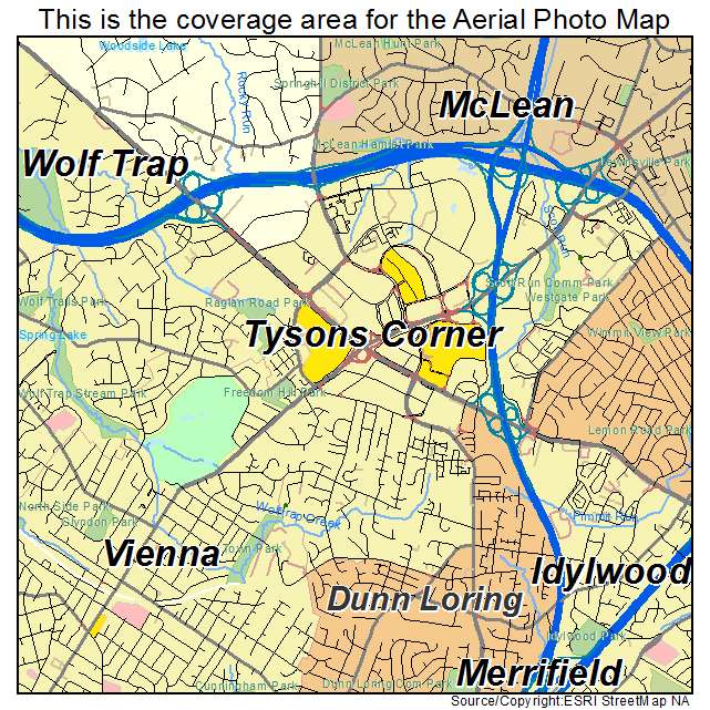 Tysons Corner, VA location map 