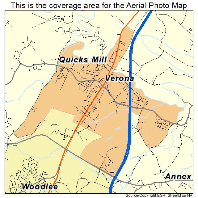 Verona, VA location map 