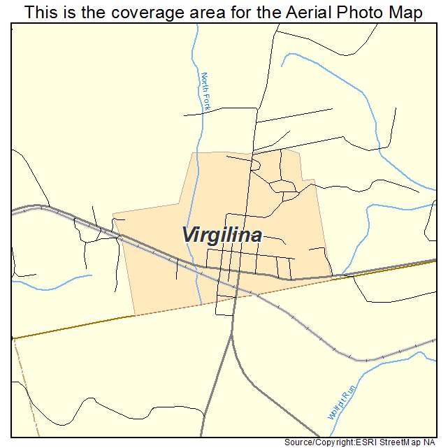 Virgilina, VA location map 