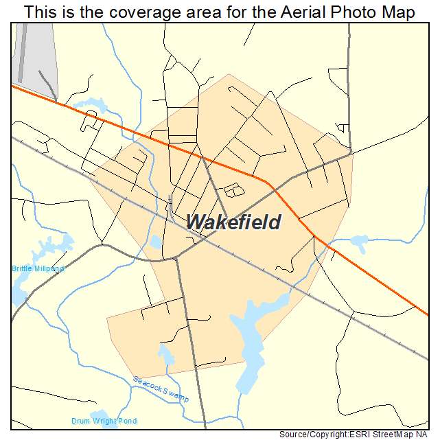 Wakefield, VA location map 