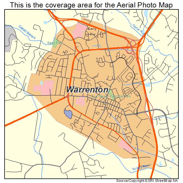 Warrenton, VA location map 