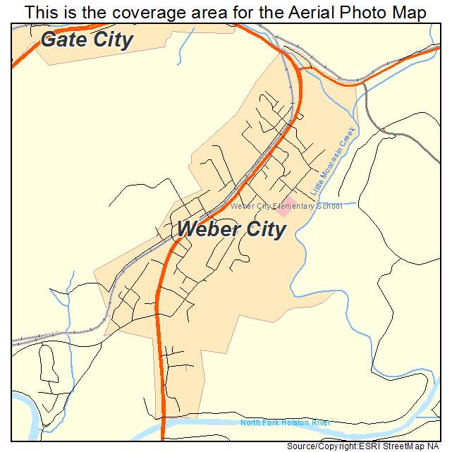 Weber City, VA location map 