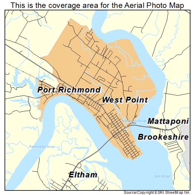 West Point, VA location map 