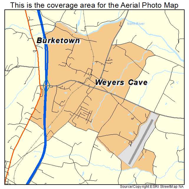 Weyers Cave, VA location map 