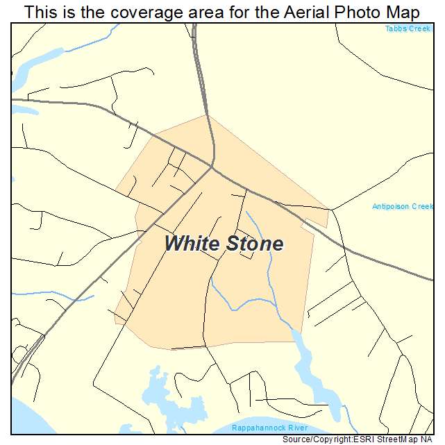 White Stone, VA location map 