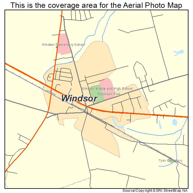 Windsor, VA location map 