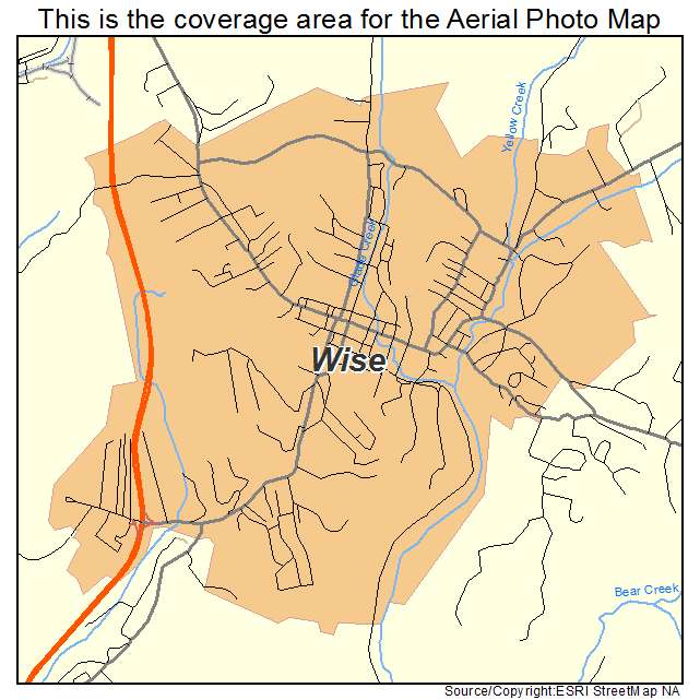 Wise, VA location map 