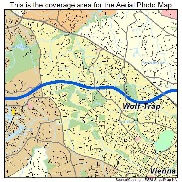 Wolf Trap, VA location map 