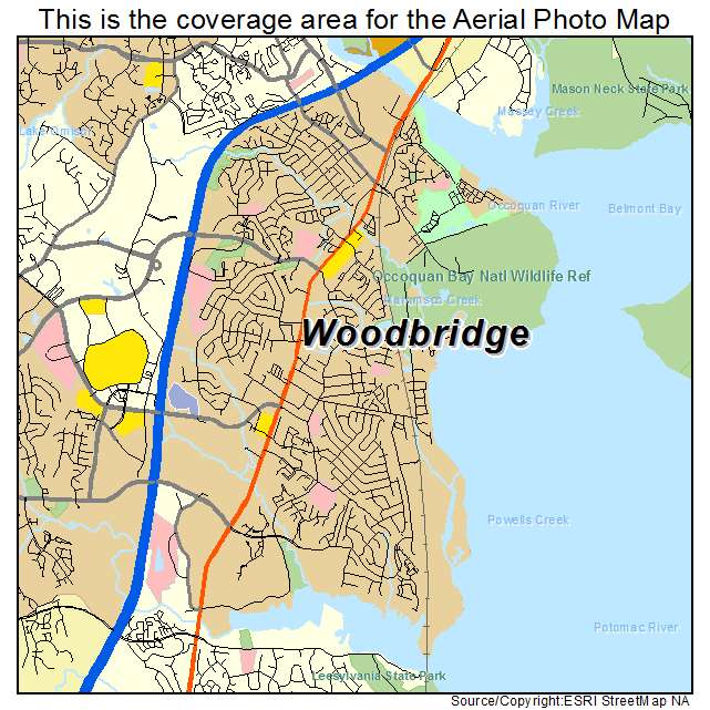 Woodbridge, VA location map 