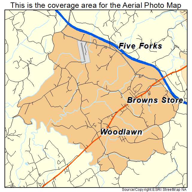 Woodlawn, VA location map 