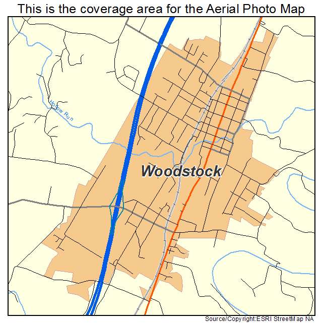 Woodstock, VA location map 