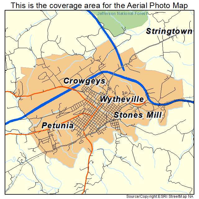 Wytheville, VA location map 