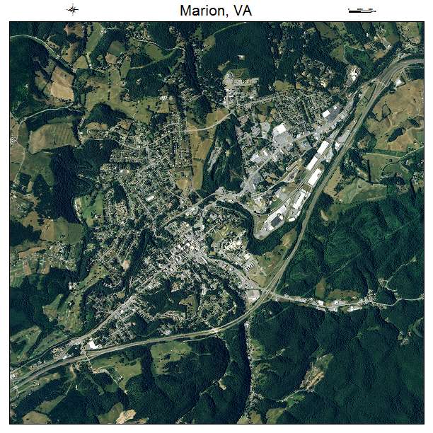 Marion, VA air photo map