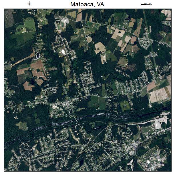 Matoaca, VA air photo map