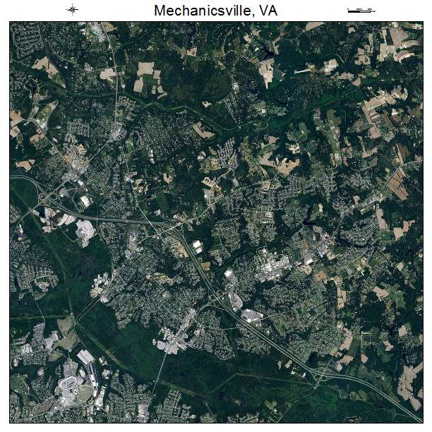 Mechanicsville, VA air photo map