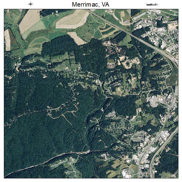 Merrimac, VA air photo map