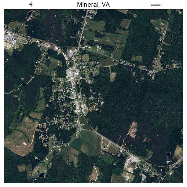 Mineral, VA air photo map