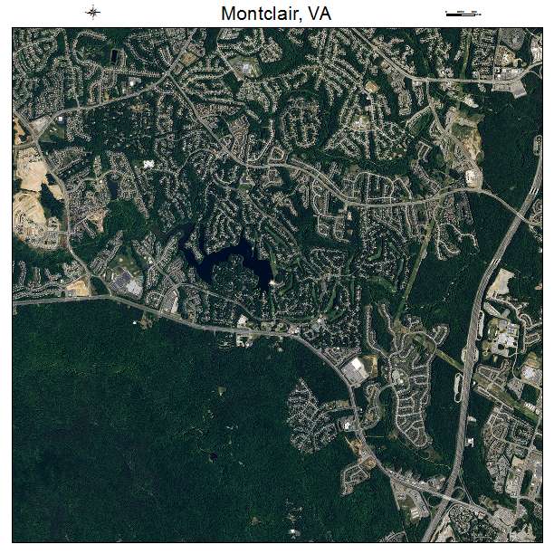 Montclair, VA air photo map