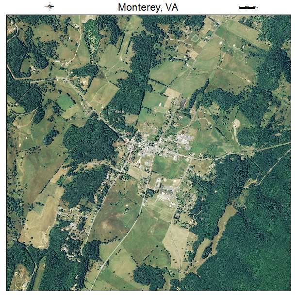 Monterey, VA air photo map