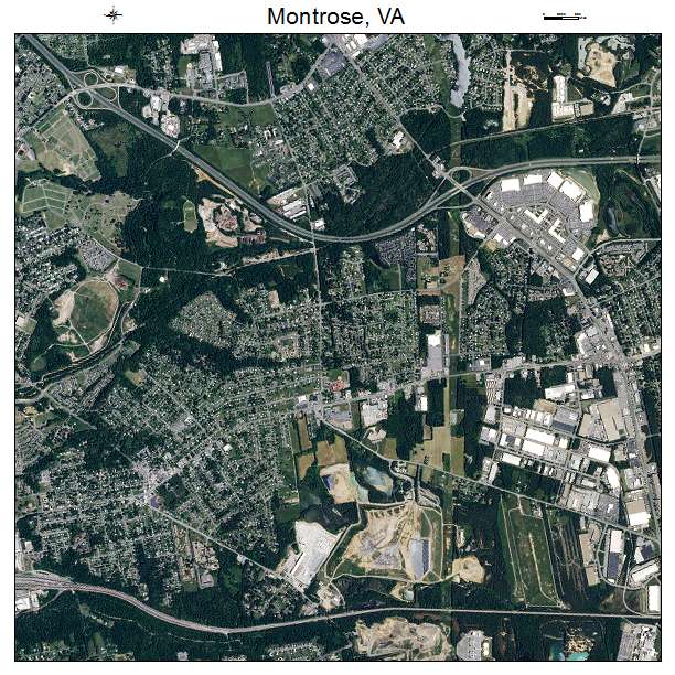 Montrose, VA air photo map