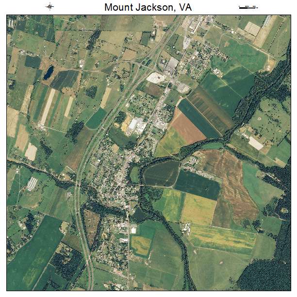 Mount Jackson, VA air photo map