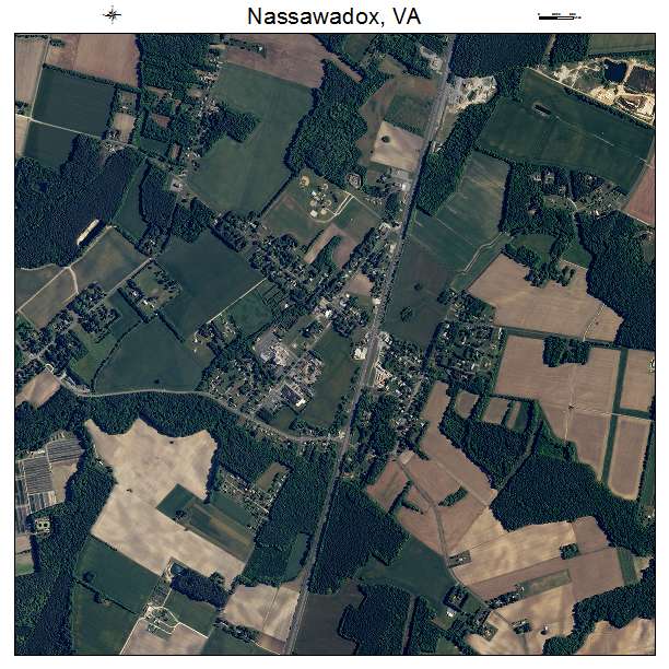 Nassawadox, VA air photo map