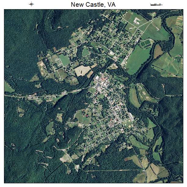 New Castle, VA air photo map