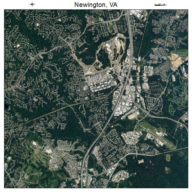 Newington, VA air photo map