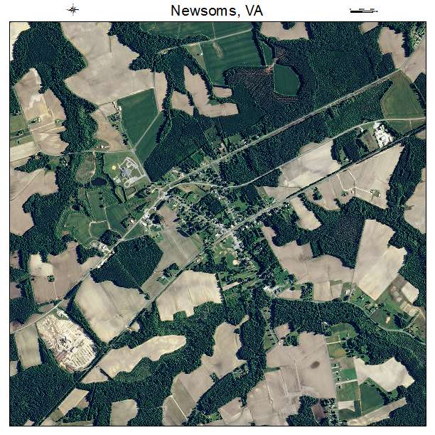 Newsoms, VA air photo map