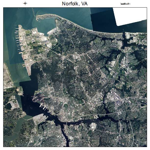 Norfolk, VA air photo map